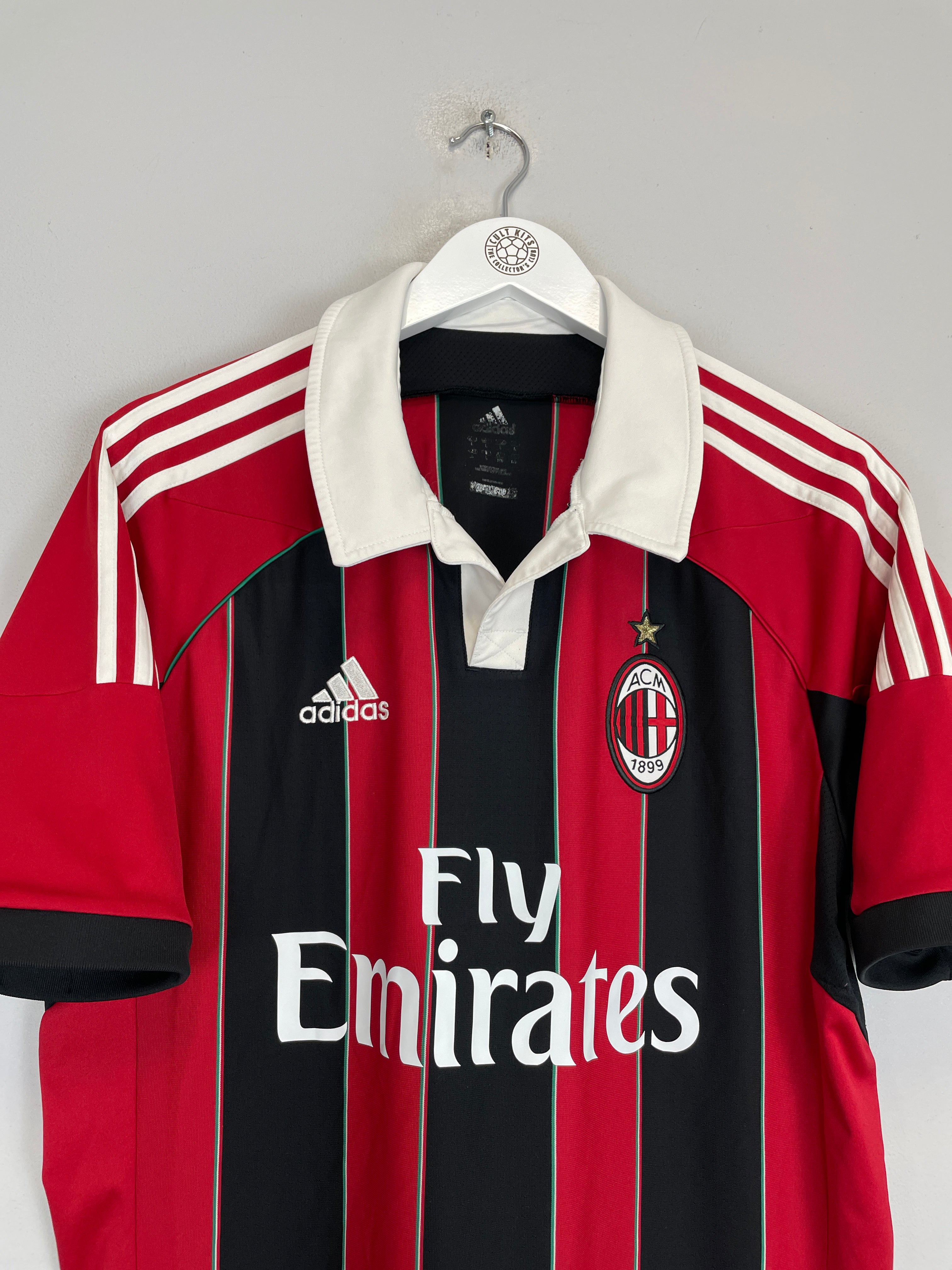 Shop 2012/13 AC MILAN ROBINHO #7 HOME SHIRT (L) ADIDAS, classic football shirts, vintage football shirts & retro soccer jerseys at Cult Kits