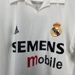 Shop 2002/03 REAL MADRID ZIDANE #5 *CENTENARY* HOME SHIRT (M) ADIDAS, classic football shirts, vintage football shirts & retro soccer jerseys at Cult Kits