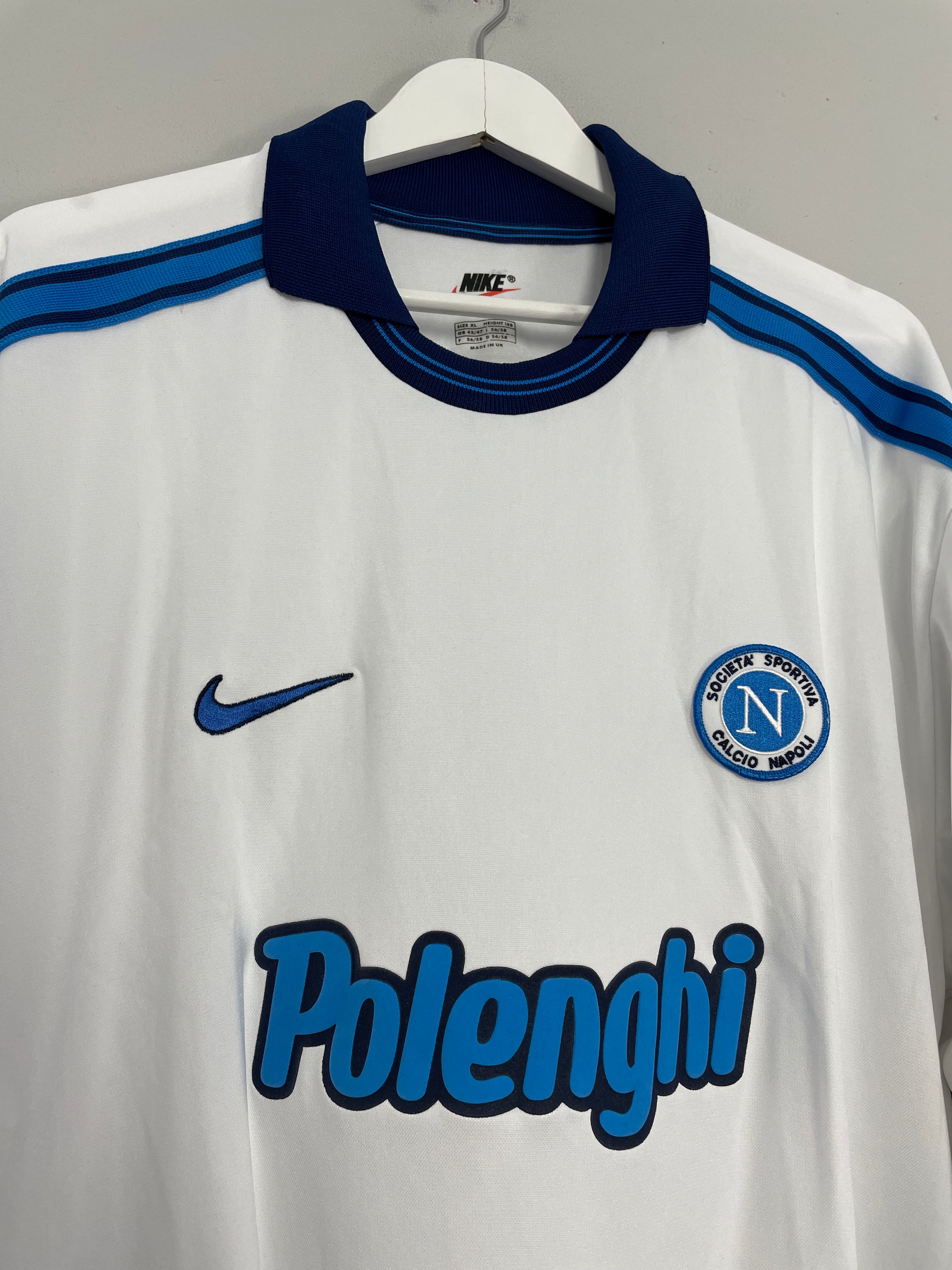 Shop 1998/99 NAPOLI *BNWT* L/S AWAY SHIRT (XL) NIKE, classic football shirts, vintage football shirts & retro soccer jerseys at Cult Kits
