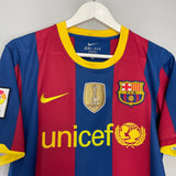Shop 2010/11 BARCELONA MESSI #10 HOME SHIRT (M) NIKE, classic football shirts, vintage football shirts & retro soccer jerseys at Cult Kits