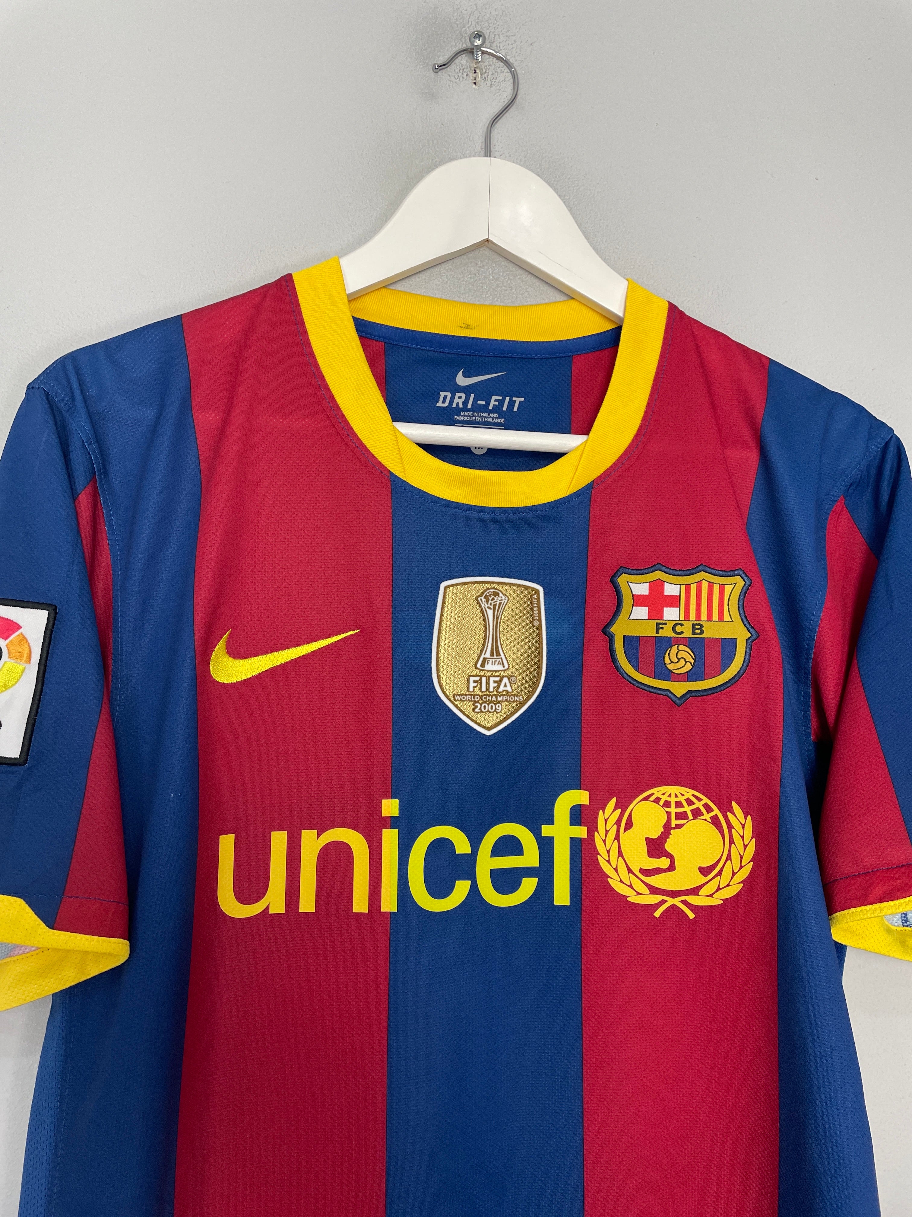 Shop 2010/11 BARCELONA MESSI #10 HOME SHIRT (M) NIKE, classic football shirts, vintage football shirts & retro soccer jerseys at Cult Kits