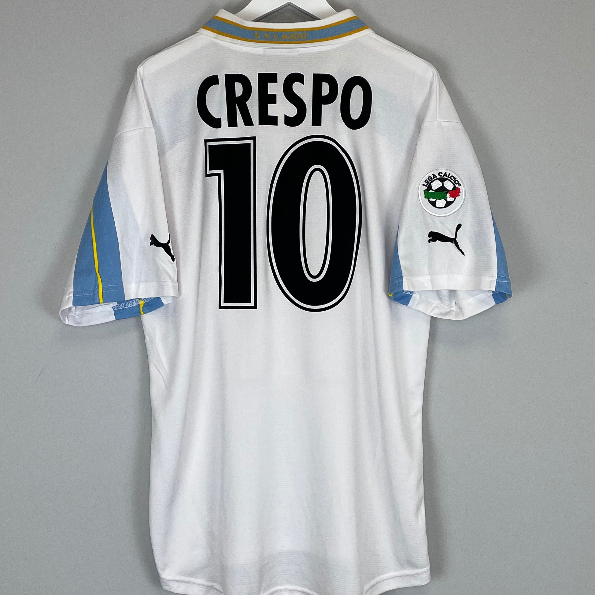 Shop 2000/01 LAZIO CRESPO #10 *CENTENARY* HOME SHIRT (XXL) PUMA, classic football shirts, vintage football shirts & retro soccer jerseys at Cult Kits