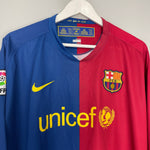 Shop 2008/10 BARCELONA MESSI #10 L/S HOME SHIRT (XL) NIKE, classic football shirts, vintage football shirts & retro soccer jerseys at Cult Kits