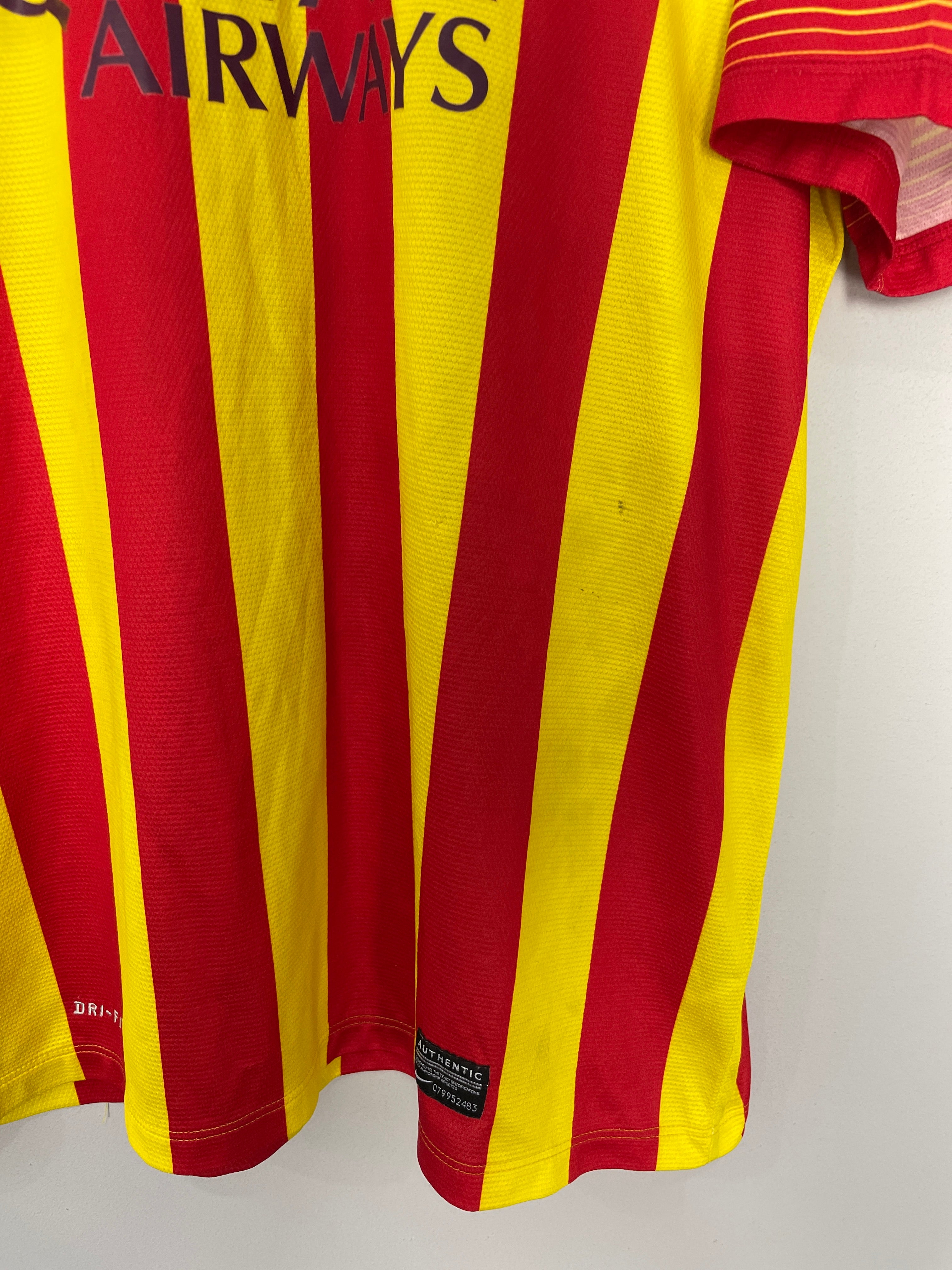 Shop 2013/15 BARCELONA MESSI #10 AWAY SHIRT (XL) NIKE, classic football shirts, vintage football shirts & retro soccer jerseys at Cult Kits