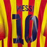 Shop 2013/15 BARCELONA MESSI #10 AWAY SHIRT (XL) NIKE, classic football shirts, vintage football shirts & retro soccer jerseys at Cult Kits