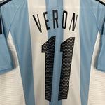 Shop 2002/04 ARGENTINA VERON #11 HOME SHIRT (M) ADIDAS, classic football shirts, vintage football shirts & retro soccer jerseys at Cult Kits