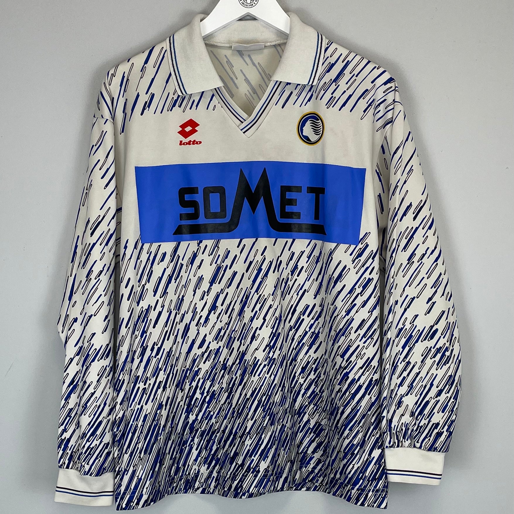 Shop 1991/93 ATALANTA #7 L/S AWAY SHIRT (M) LOTTO, classic football shirts, vintage football shirts & retro soccer jerseys at Cult Kits