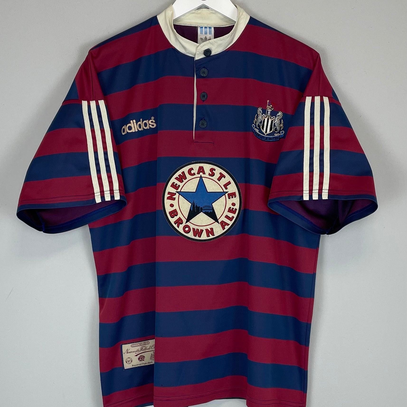Shop 1995/96 NEWCASTLE UNITED AWAY SHIRT (XL) ADIDAS, classic football shirts, vintage football shirts & retro soccer jerseys at Cult Kits