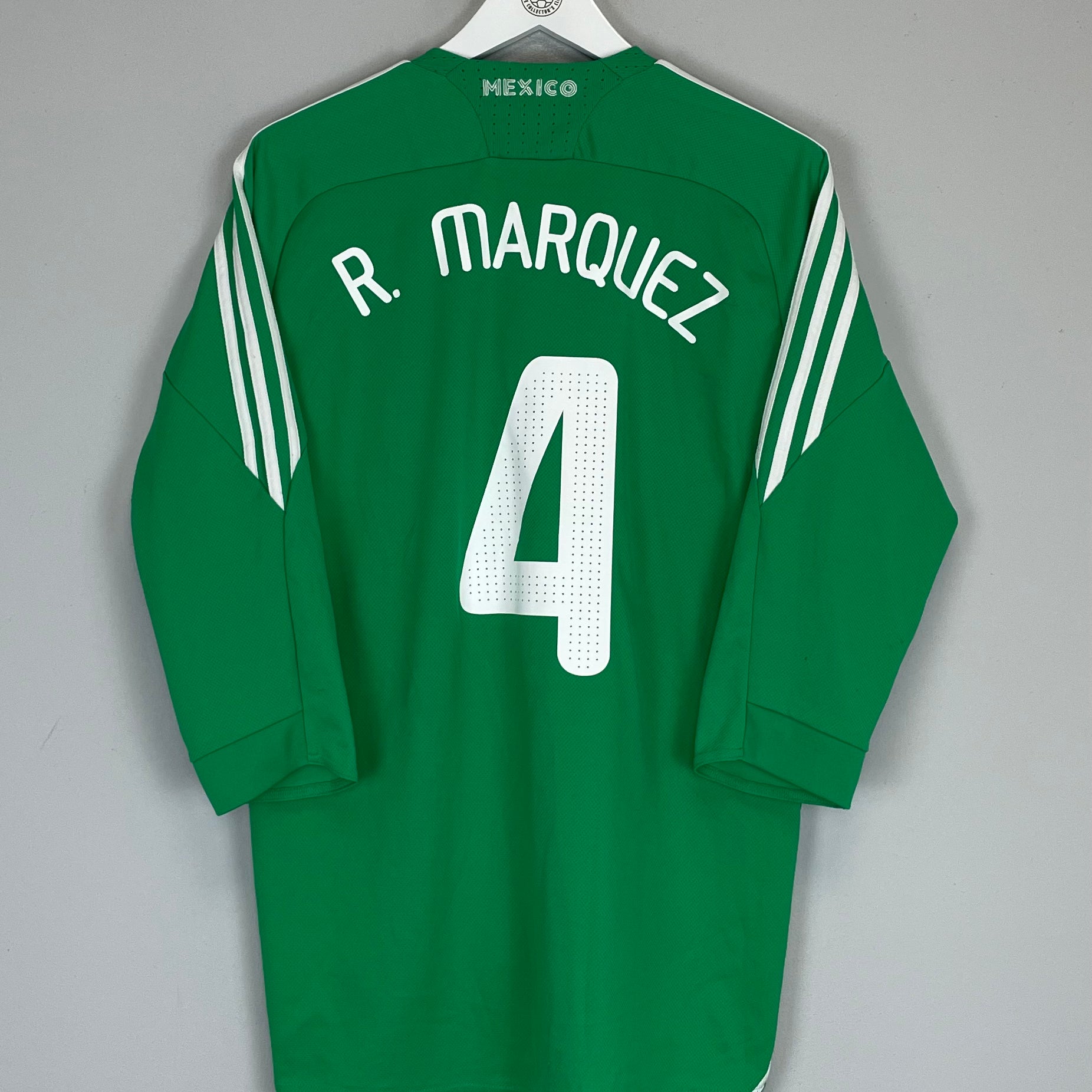 Shop 2008/09 MEXICO R.MARQUEZ #4 HOME SHIRT (L) ADIDAS, classic football shirts, vintage football shirts & retro soccer jerseys at Cult Kits