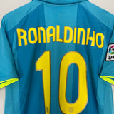Shop 2007/08 BARCELONA RONALDINHO #10 AWAY SHIRT (M) NIKE, classic football shirts, vintage football shirts & retro soccer jerseys at Cult Kits