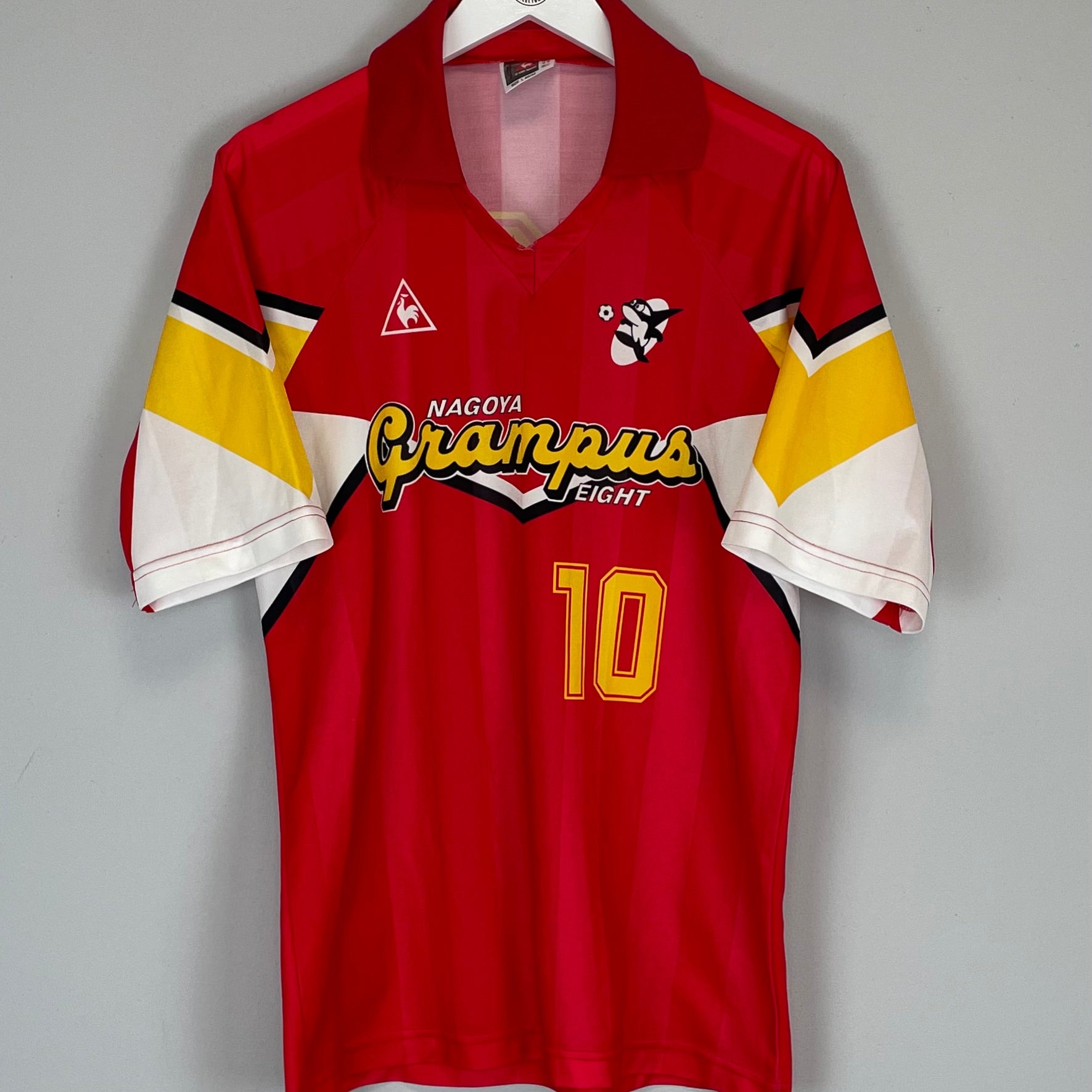 Shop 1992/94 NAGOYA GRAMPUS #10 HOME SHIRT (M) LE COQ, classic football shirts, vintage football shirts & retro soccer jerseys at Cult Kits