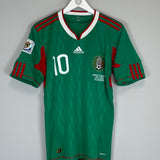 2010 MEXICO C.BLANCO #10 (FRANCE v MEXICO) HOME SHIRT (M) ADIDAS