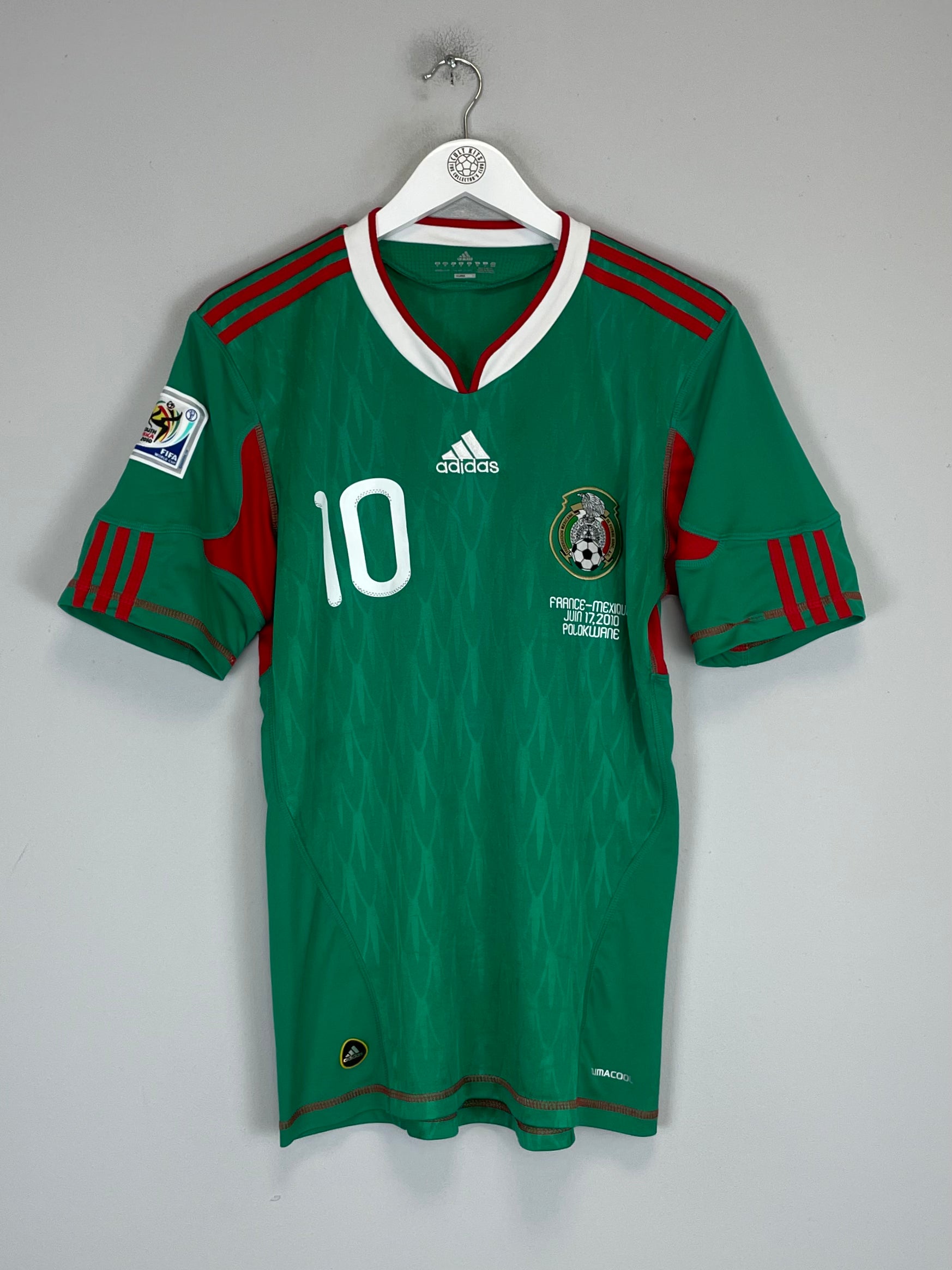 Shop 2010 MEXICO C.BLANCO #10 (FRANCE v MEXICO) HOME SHIRT (M) ADIDAS, classic football shirts, vintage football shirts & retro soccer jerseys at Cult Kits