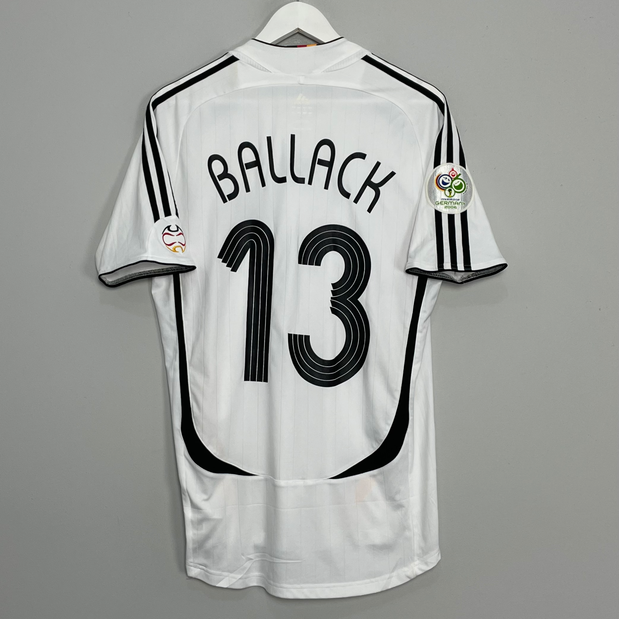 Shop 2005/07 GERMANY BALLACK #13 HOME SHIRT (M) ADIDAS, classic football shirts, vintage football shirts & retro soccer jerseys at Cult Kits