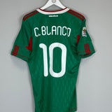 2010 MEXICO C.BLANCO #10 (FRANCE v MEXICO) HOME SHIRT (M) ADIDAS