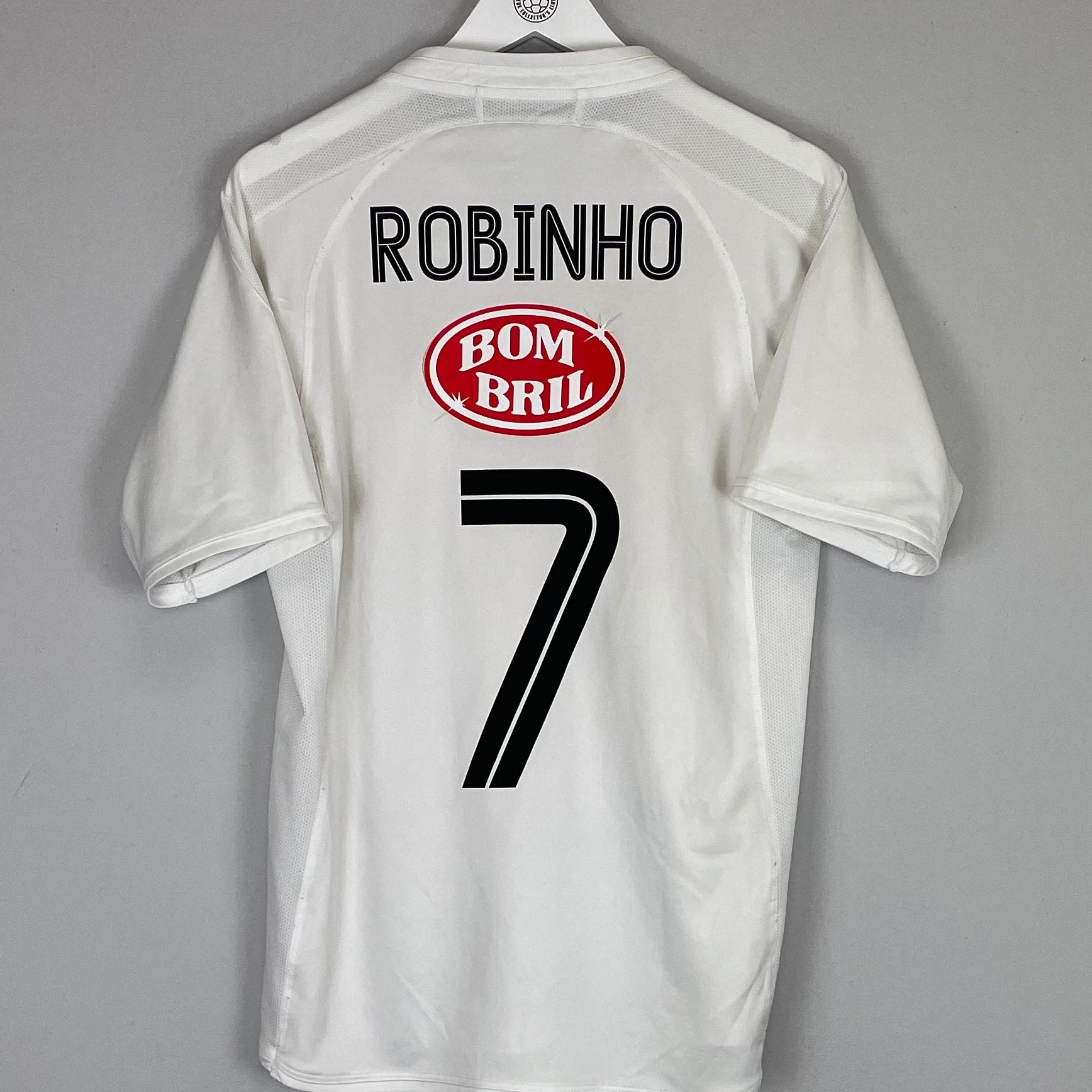 Shop 2003 SANTOS ROBINHO #7 HOME SHIRT (M) UMBRO, classic football shirts, vintage football shirts & retro soccer jerseys at Cult Kits