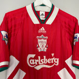 Shop 1993/95 LIVERPOOL HOME SHIRT (M) ADIDAS, classic football shirts, vintage football shirts & retro soccer jerseys at Cult Kits