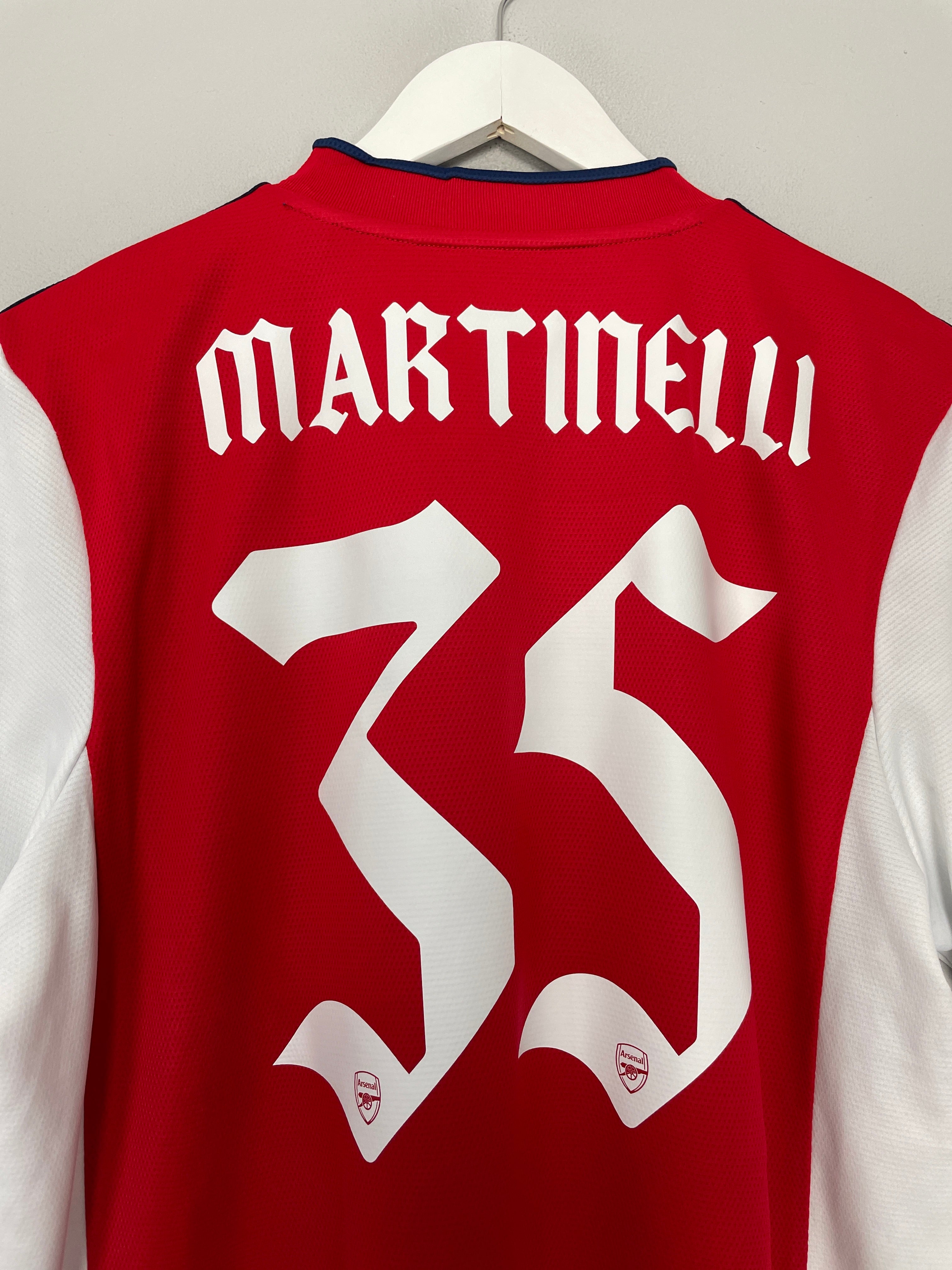 Shop 2021/22 ARSENAL MARTINELLI #35 HOME SHIRT (L) ADIDAS, classic football shirts, vintage football shirts & retro soccer jerseys at Cult Kits