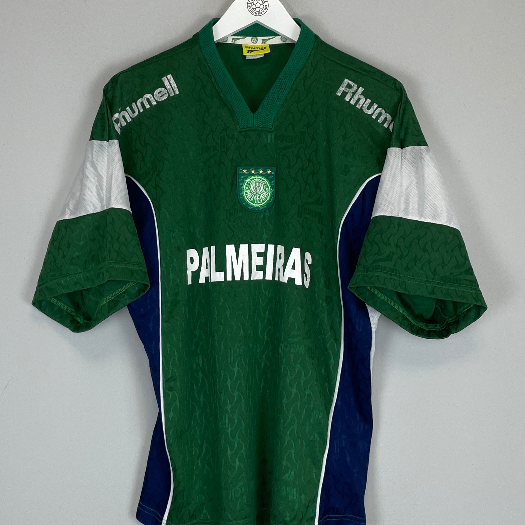 Shop 1999 PALMEIRAS TRAINING SHIRT (L) RHUMMEL, classic football shirts, vintage football shirts & retro soccer jerseys at Cult Kits
