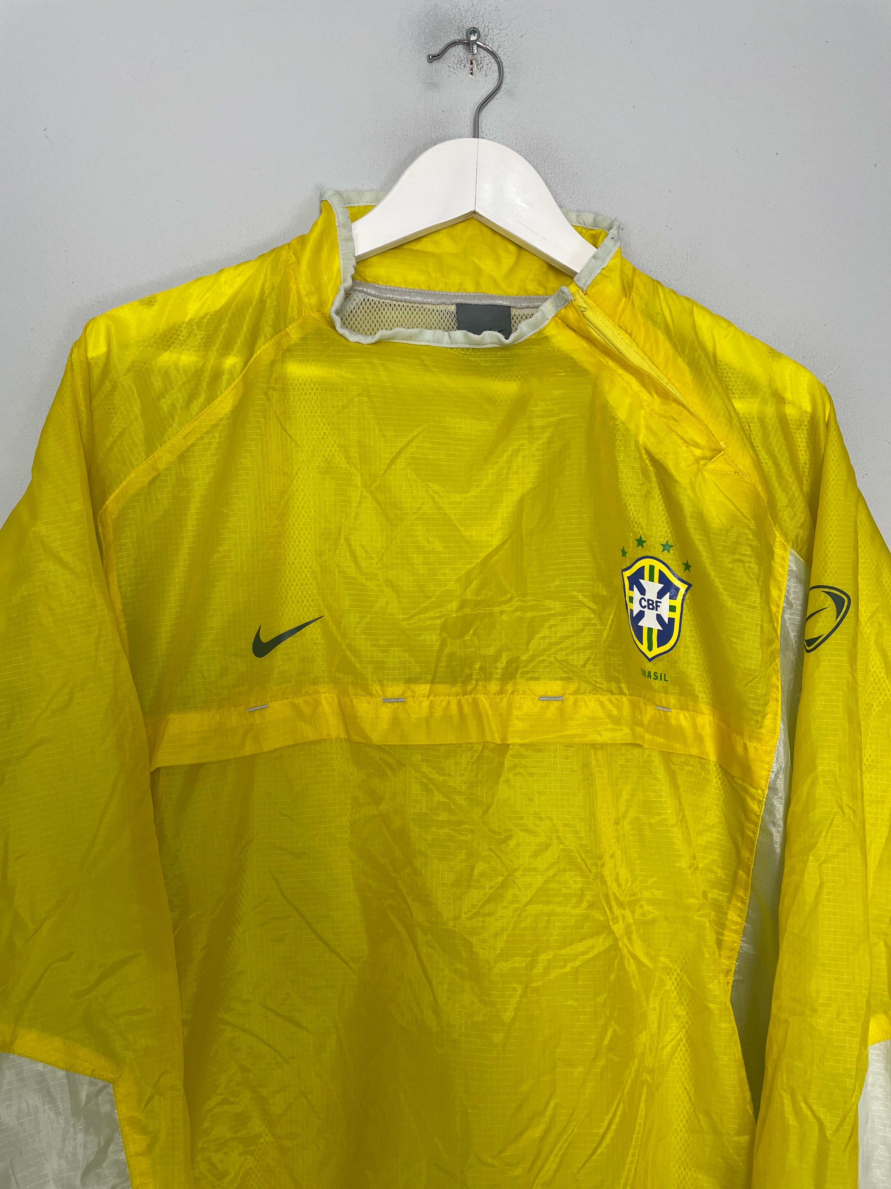 Shop 2002/03 BRAZIL WINDBREAKER JACKET (XL) NIKE, classic football shirts, vintage football shirts & retro soccer jerseys at Cult Kits