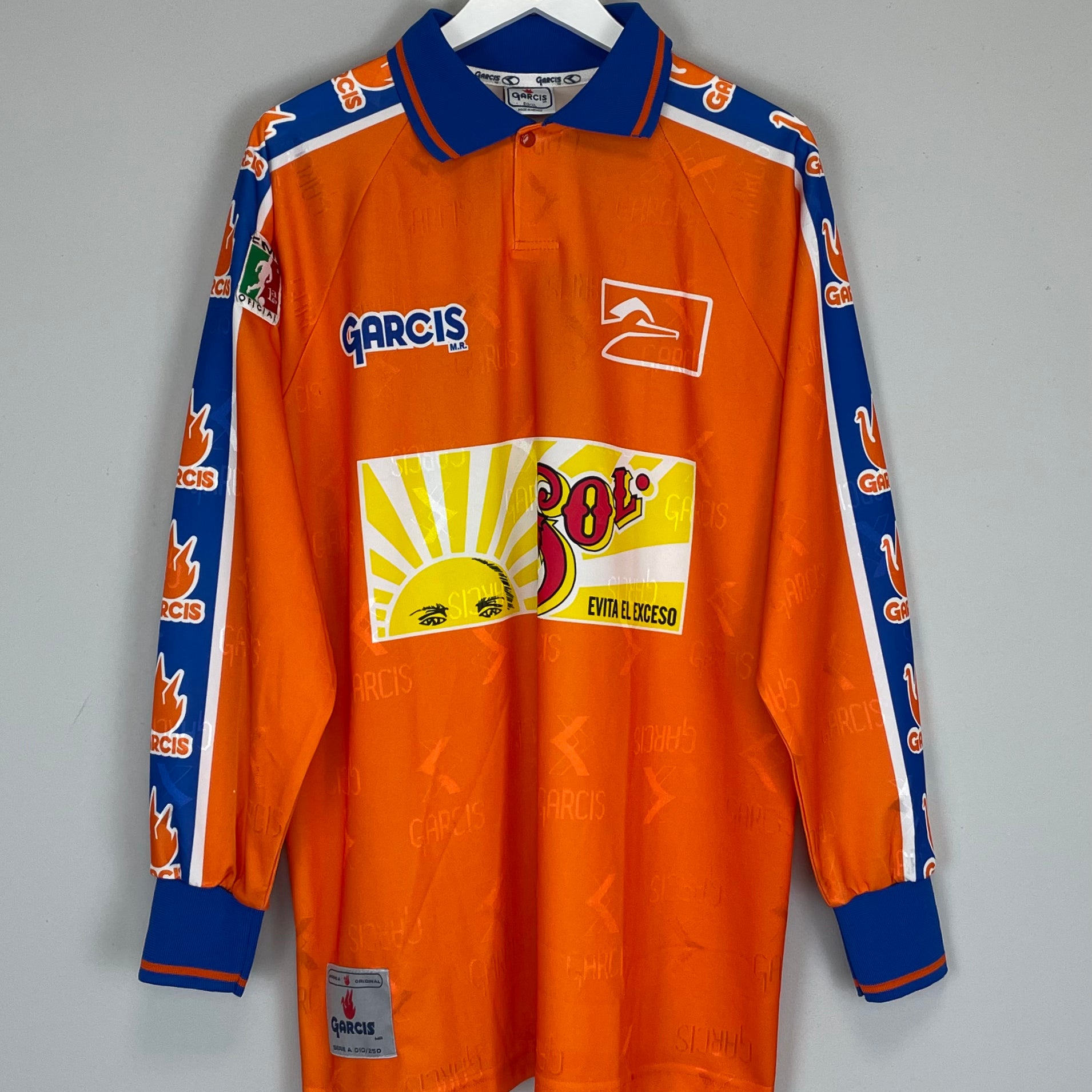 Shop 1998/99 CORRECAMINOS #34 L/S HOME SHIRT (XL) GARCIS, classic football shirts, vintage football shirts & retro soccer jerseys at Cult Kits