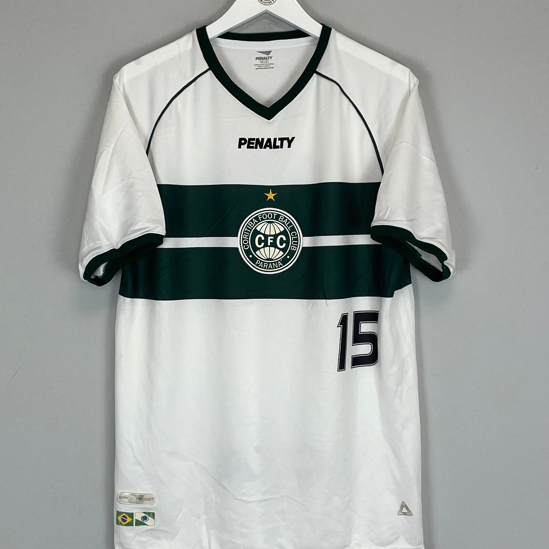 Shop 2003/04 CORITIBA #15 HOME SHIRT (L) PENALTY, classic football shirts, vintage football shirts & retro soccer jerseys at Cult Kits