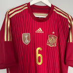 Shop 2013/15 SPAIN A.INIESTA #6 HOME SHIRT (XL) ADIDAS, classic football shirts, vintage football shirts & retro soccer jerseys at Cult Kits