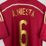 Shop 2013/15 SPAIN A.INIESTA #6 HOME SHIRT (XL) ADIDAS, classic football shirts, vintage football shirts & retro soccer jerseys at Cult Kits
