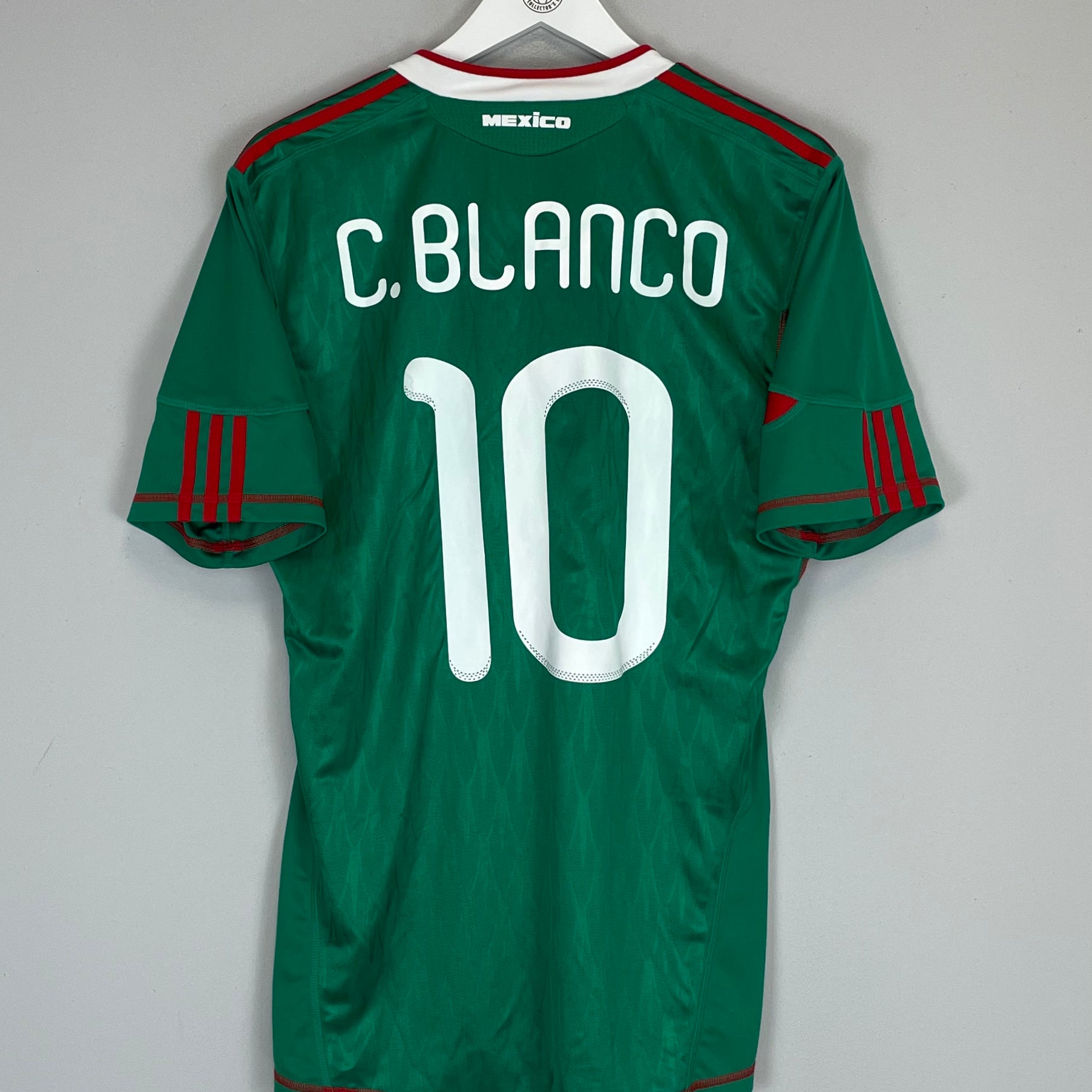 Shop 2010 MEXICO C.BLANCO #10 HOME SHIRT (M) ADIDAS, classic football shirts, vintage football shirts & retro soccer jerseys at Cult Kits