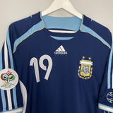 Shop 2006/07 ARGENTINA MESSI #19 AWAY SHIRT (XL) ADIDAS, classic football shirts, vintage football shirts & retro soccer jerseys at Cult Kits