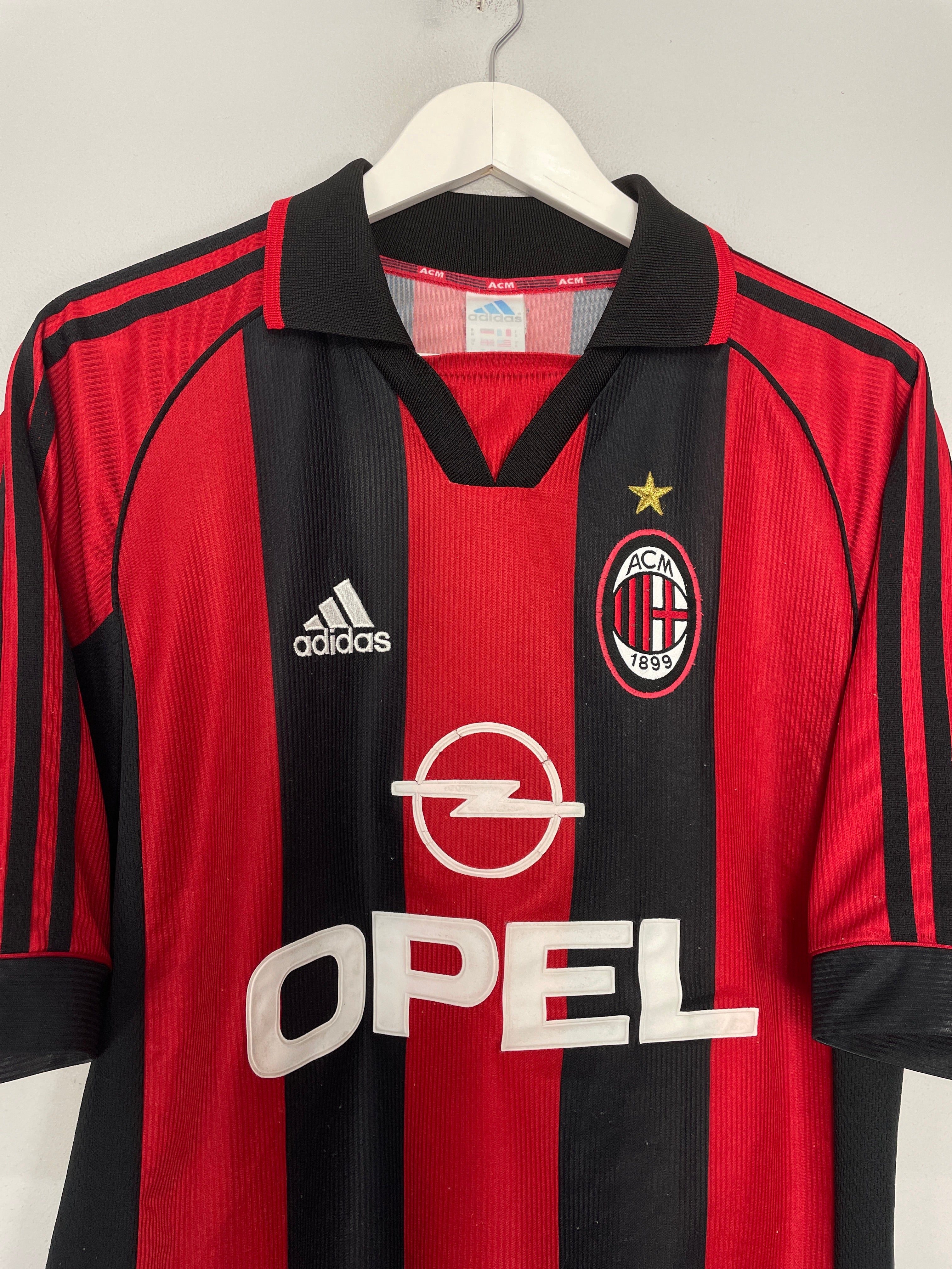 Shop 1998/00 AC MILAN MALDINI #3 HOME SHIRT (M) ADIDAS, classic football shirts, vintage football shirts & retro soccer jerseys at Cult Kits