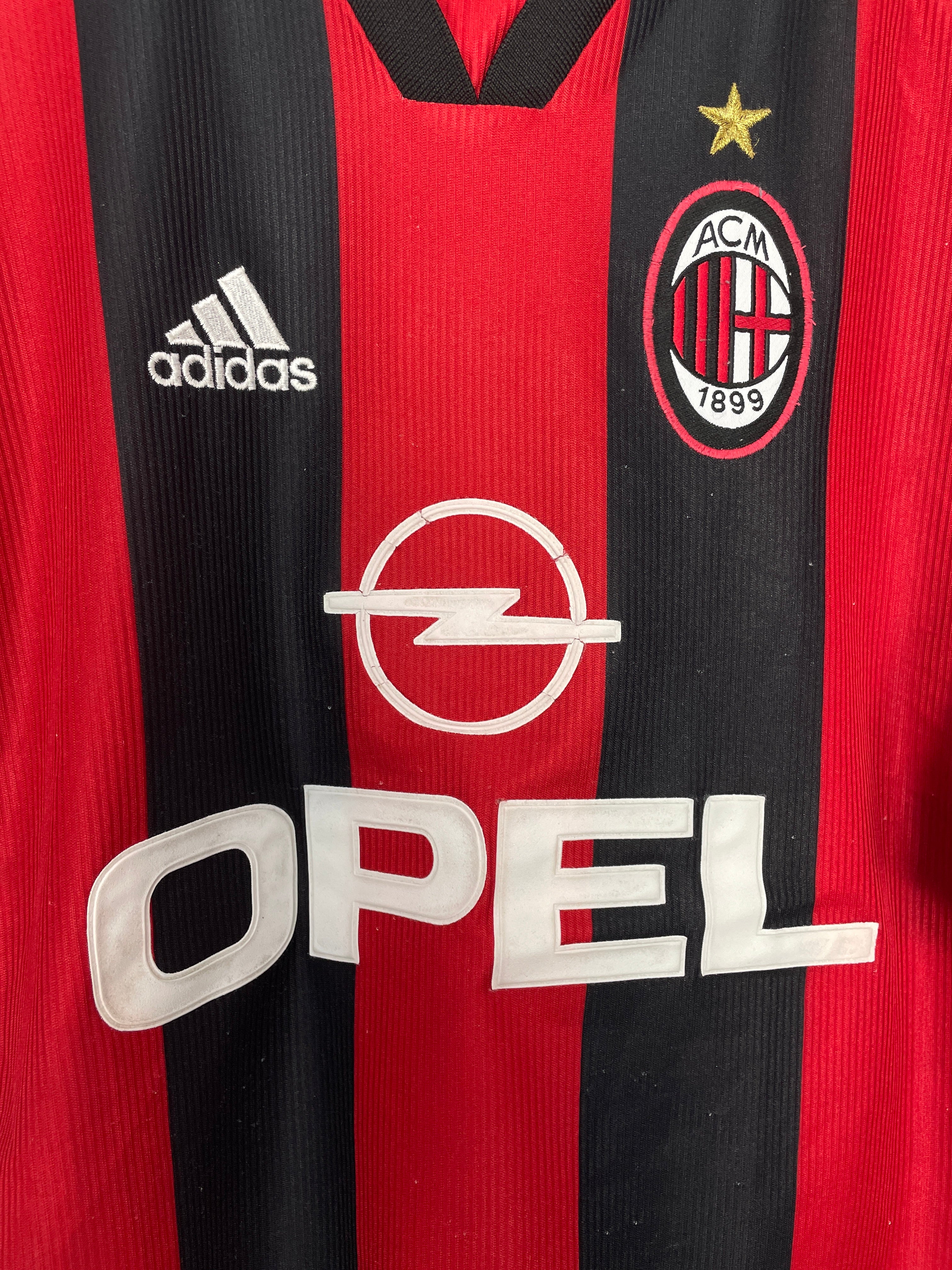 Shop 1998/00 AC MILAN MALDINI #3 HOME SHIRT (M) ADIDAS, classic football shirts, vintage football shirts & retro soccer jerseys at Cult Kits
