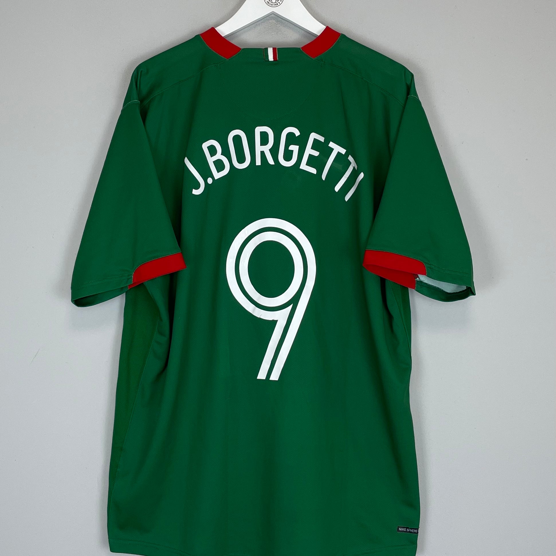 Shop 2006/07 MEXICO J.BORGETTI #9 HOME SHIRT (XXL) NIKE, classic football shirts, vintage football shirts & retro soccer jerseys at Cult Kits