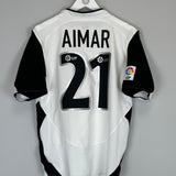 Shop 2004/05 VALENCIA AIMAR #21 HOME SHIRT (S) NIKE, classic football shirts, vintage football shirts & retro soccer jerseys at Cult Kits