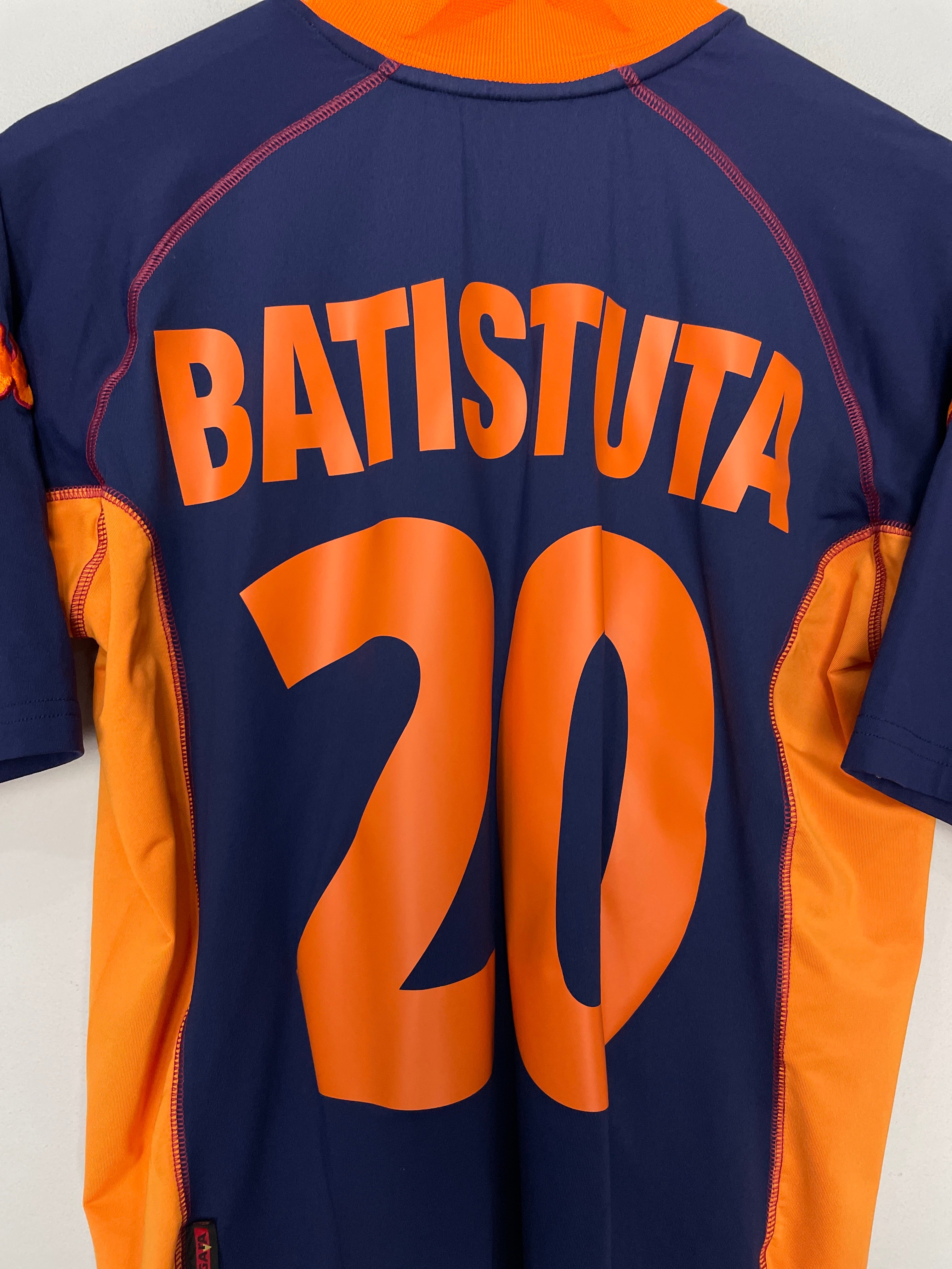 Shop 2001/02 ROMA BATISTUTA #20 THIRD SHIRT (XL) KAPPA, classic football shirts, vintage football shirts & retro soccer jerseys at Cult Kits
