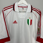 Shop 1999/00 AC MILAN *BNWT* PLAYER ISSUE CENTENARY L/S AWAY SHIRT (XL) ADIDAS, classic football shirts, vintage football shirts & retro soccer jerseys at Cult Kits
