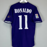 Shop 2001/02 REAL MADRID RONALDO #11 *CENTENARY* THIRD SHIRT (M) ADIDAS, classic football shirts, vintage football shirts & retro soccer jerseys at Cult Kits