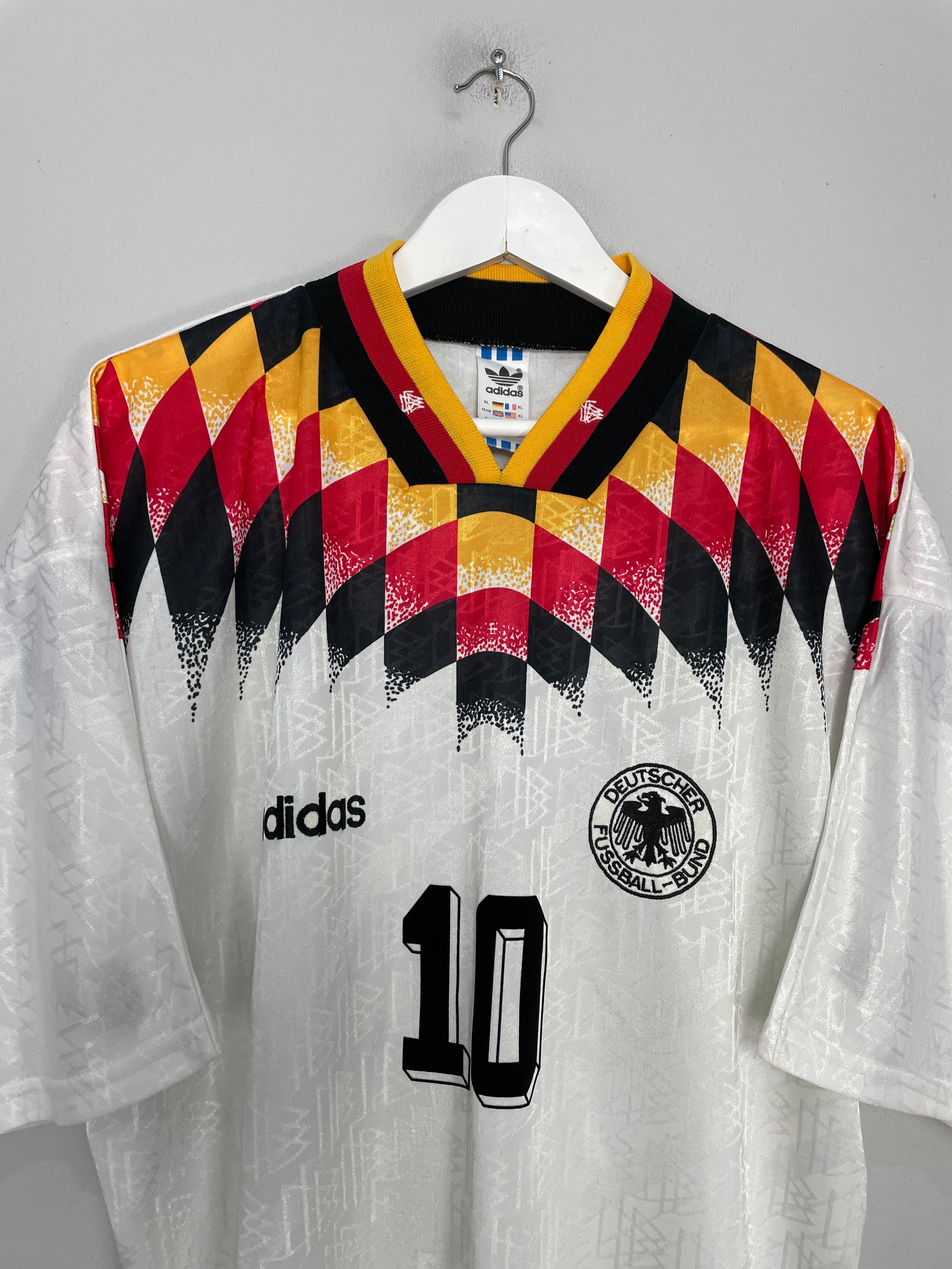 Shop 1994/96 GERMANY MATTHAUS #10 HOME SHIRT (XL) ADIDAS, classic football shirts, vintage football shirts & retro soccer jerseys at Cult Kits