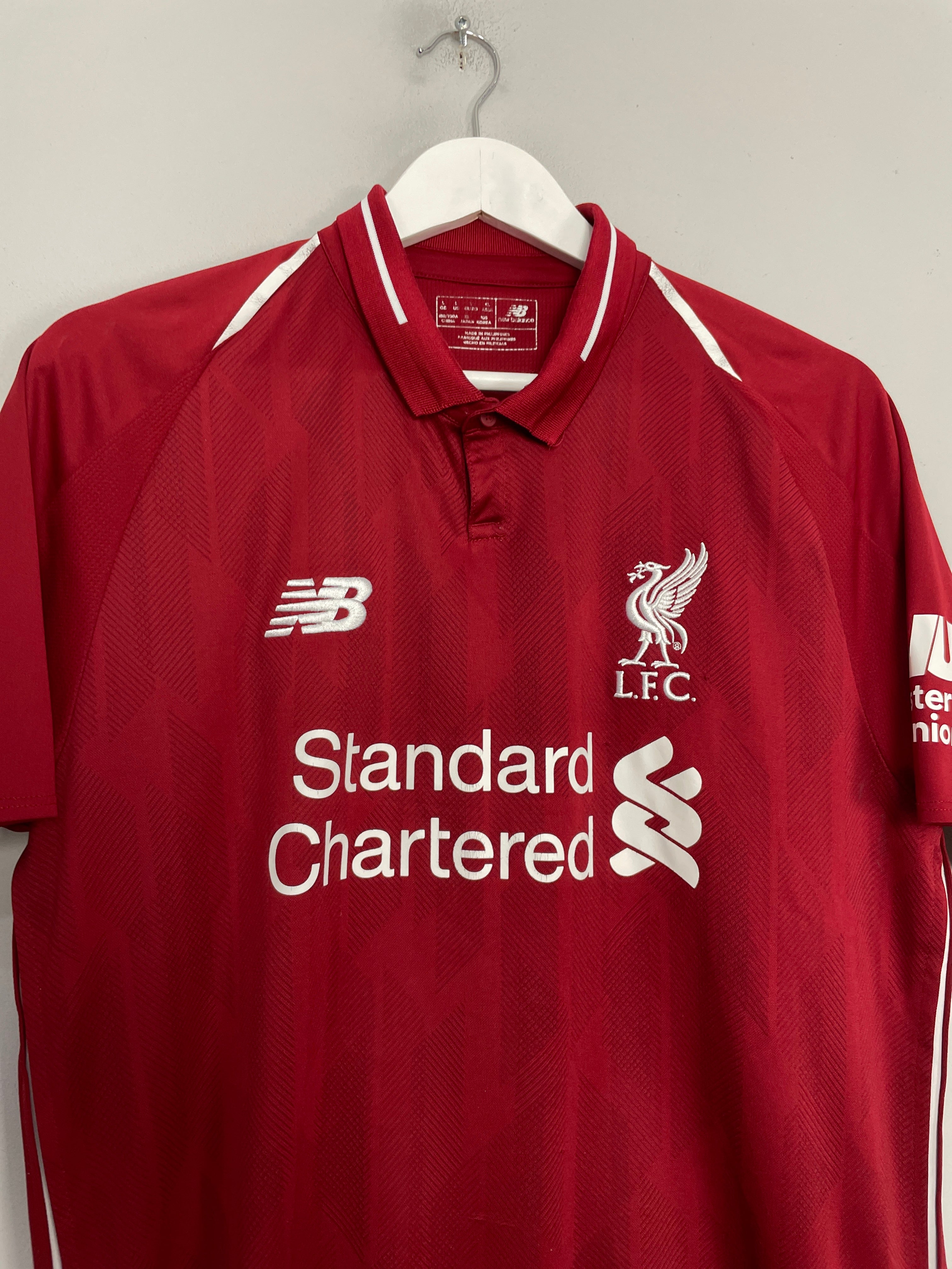 Shop 2018/19 LIVERPOOL M.SALAH #11 HOME SHIRT (L) NEW BALANCE, classic football shirts, vintage football shirts & retro soccer jerseys at Cult Kits