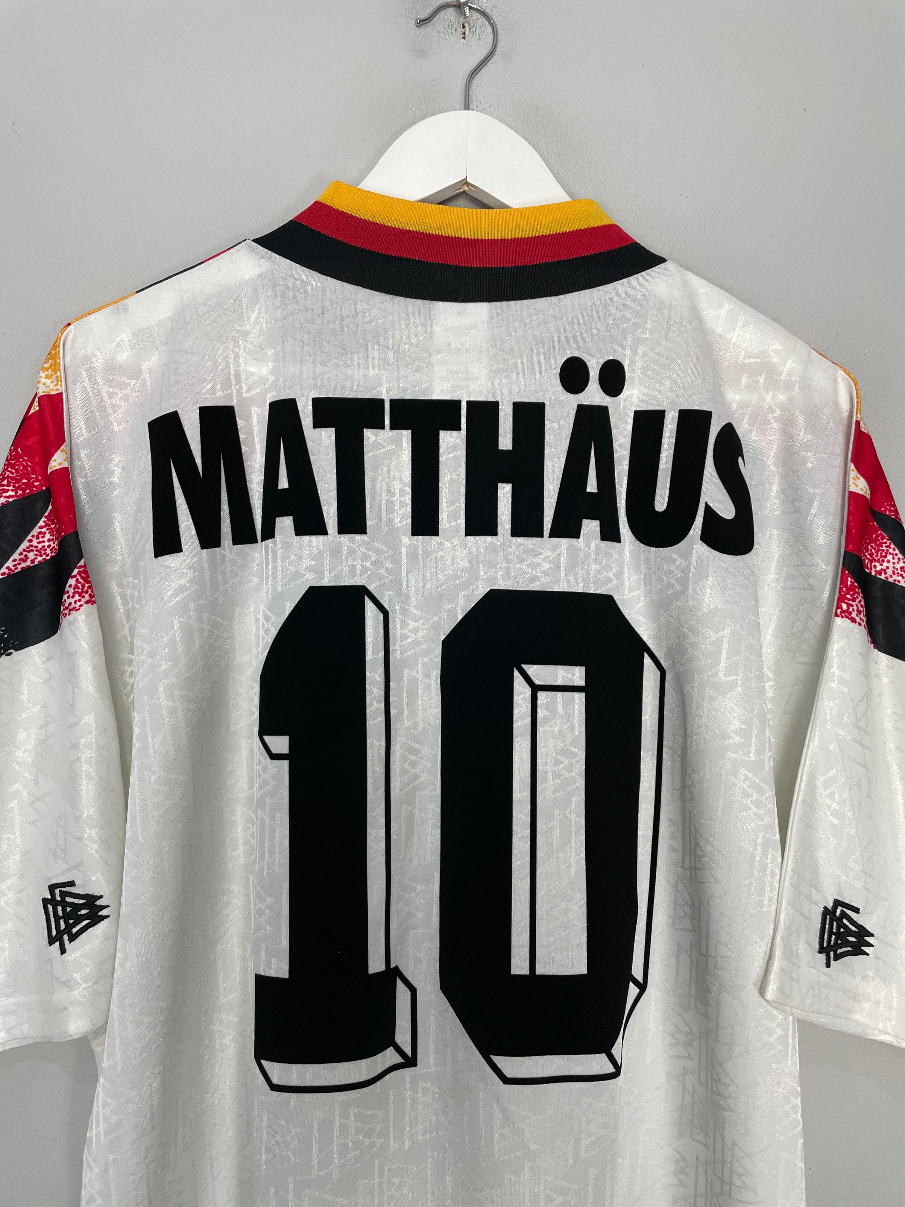 Shop 1994/96 GERMANY MATTHAUS #10 HOME SHIRT (XL) ADIDAS, classic football shirts, vintage football shirts & retro soccer jerseys at Cult Kits