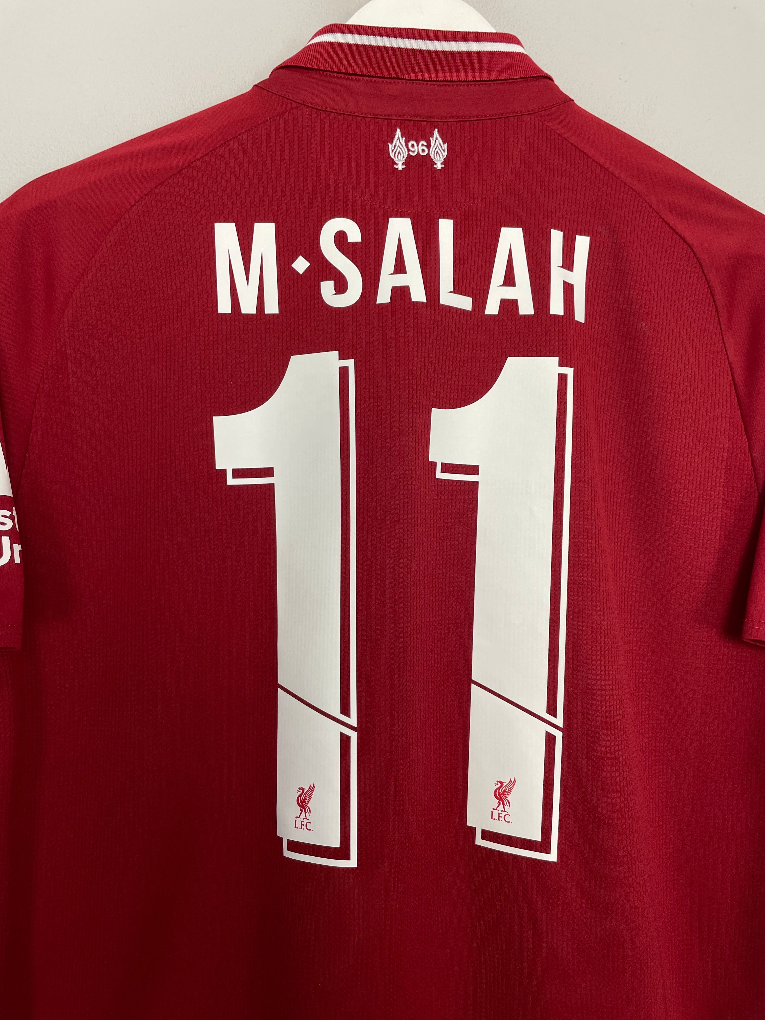 Shop 2018/19 LIVERPOOL M.SALAH #11 HOME SHIRT (L) NEW BALANCE, classic football shirts, vintage football shirts & retro soccer jerseys at Cult Kits
