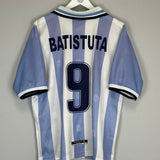 1999/00 ARGENTINA BATISTUTA #9 HOME SHIRT (M) REEBOK