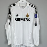Shop 2005/06 REAL MADRID ZIDANE #5 C/L L/S HOME SHIRT (M) ADIDAS, classic football shirts, vintage football shirts & retro soccer jerseys at Cult Kits