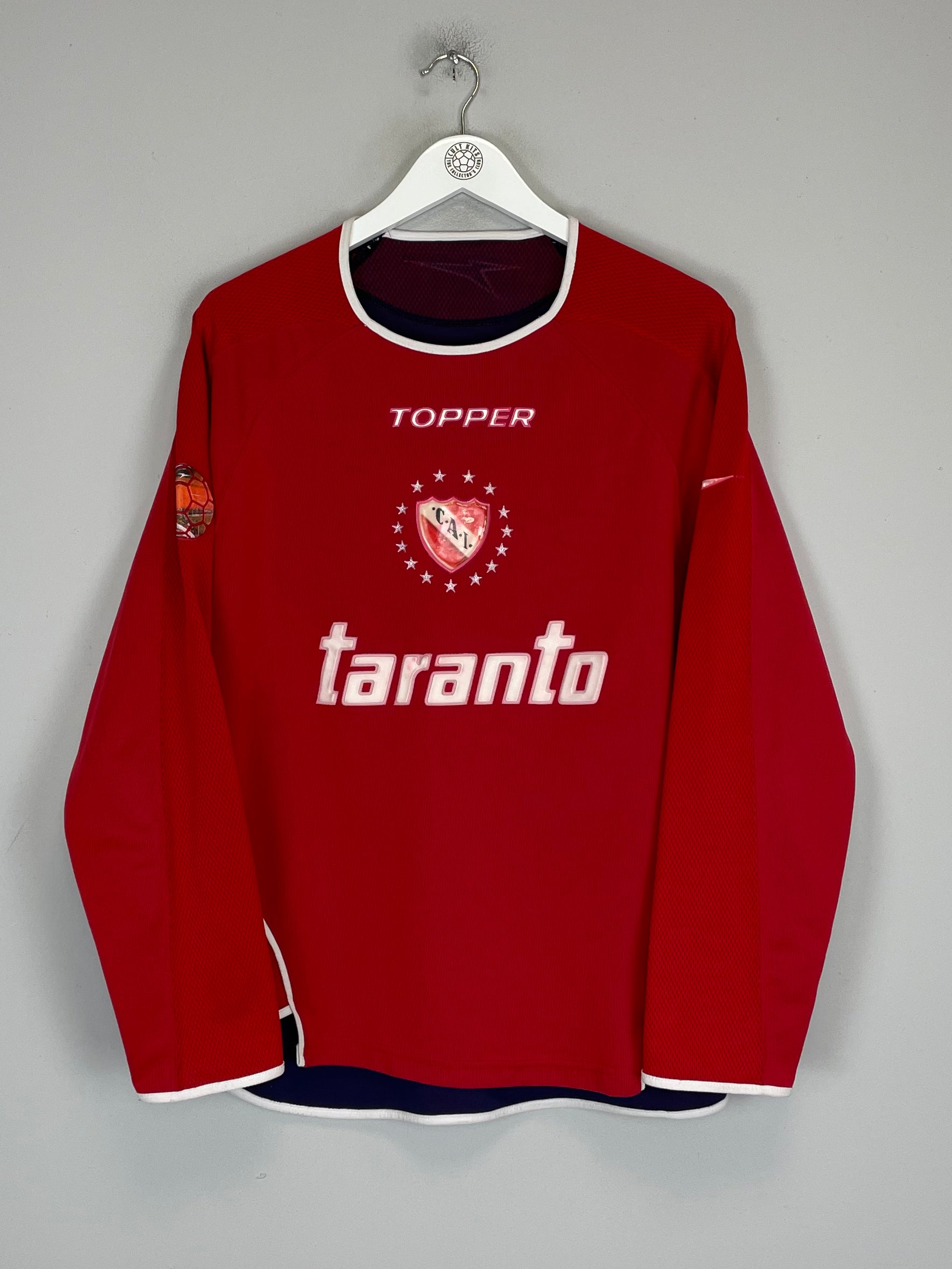 Shop 2003/04 INDEPENDIENTE L/S HOME SHIRT (M) TOPPER, classic football shirts, vintage football shirts & retro soccer jerseys at Cult Kits