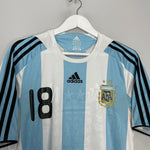 Shop 2007/09 ARGENTINA MESSI #18 HOME SHIRT (M) ADIDAS, classic football shirts, vintage football shirts & retro soccer jerseys at Cult Kits