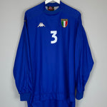 Shop 1998/99 ITALY MALDINI #3 L/S HOME SHIRT (XL) KAPPA, classic football shirts, vintage football shirts & retro soccer jerseys at Cult Kits