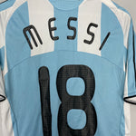 Shop 2007/09 ARGENTINA MESSI #18 HOME SHIRT (M) ADIDAS, classic football shirts, vintage football shirts & retro soccer jerseys at Cult Kits