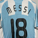Shop 2007/09 ARGENTINA MESSI #18 HOME SHIRT (M) ADIDAS, classic football shirts, vintage football shirts & retro soccer jerseys at Cult Kits