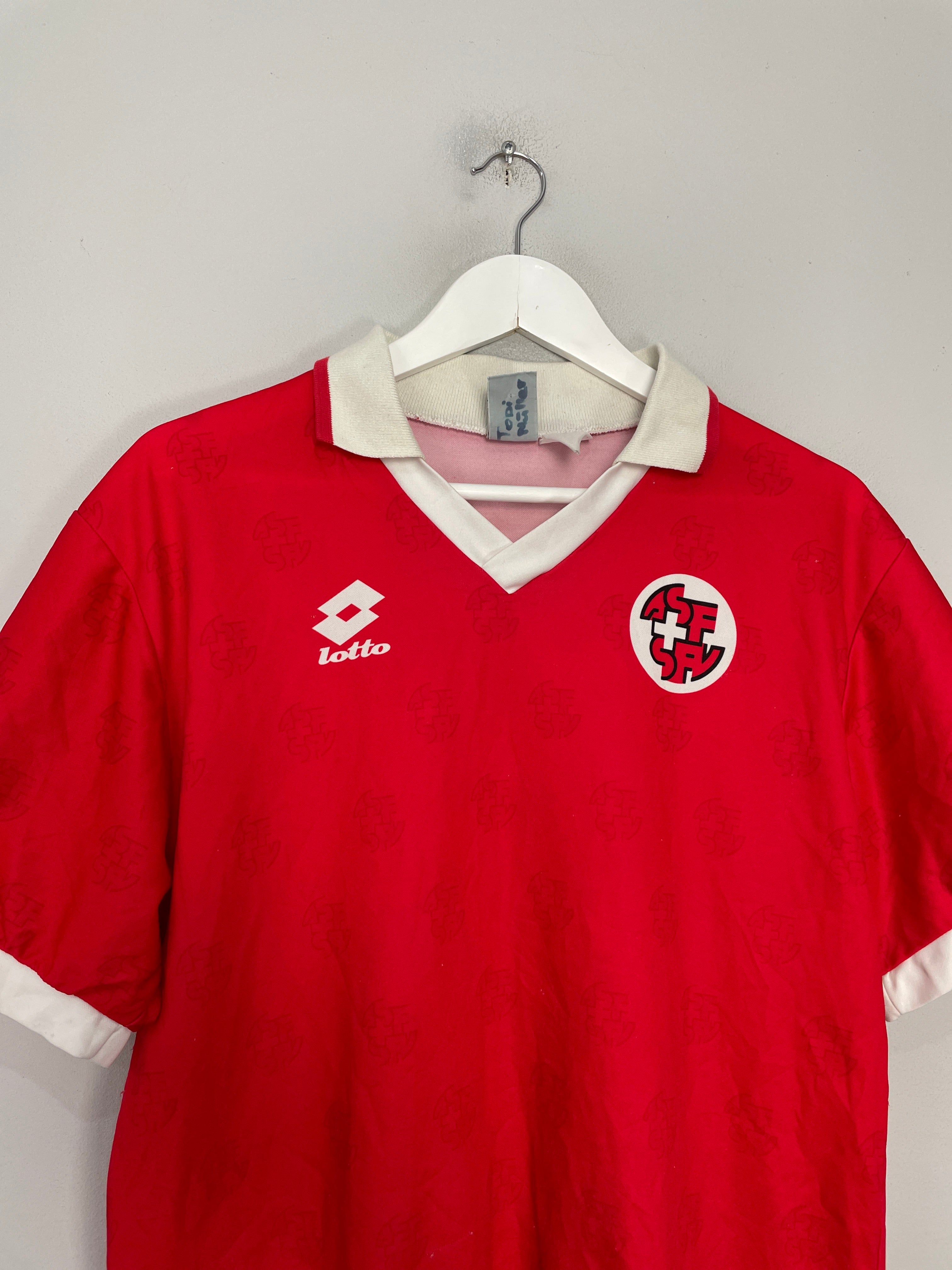 Shop 1994/96 SWITZERLAND HOME SHIRT (M) LOTTO, classic football shirts, vintage football shirts & retro soccer jerseys at Cult Kits