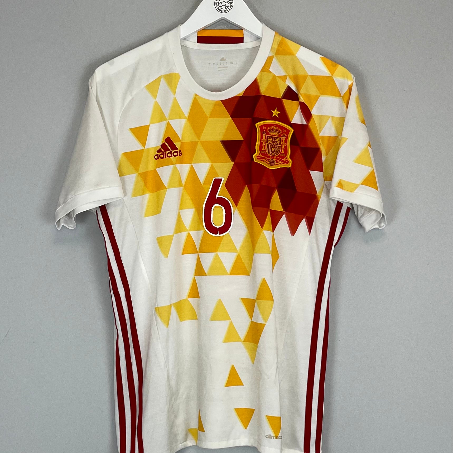 Shop 2015/16 SPAIN A.INIESTA #6 AWAY SHIRT (M) ADIDAS, classic football shirts, vintage football shirts & retro soccer jerseys at Cult Kits